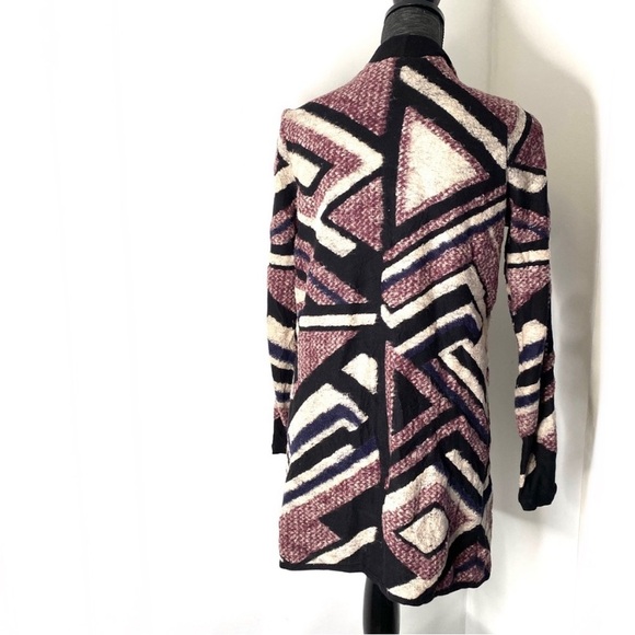 Lucky Brand Multicoloured Fuzzy Geometric Cardigan - Picture 9 of 10